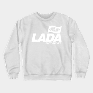 Lada Autosport with flag logo (white) Crewneck Sweatshirt